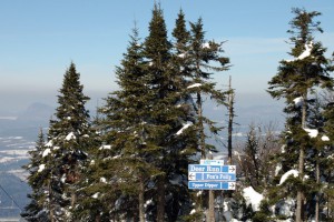 Snowy Burke Mountain summit, Vermont