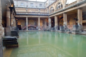 Roman Bath flames The Roman Great Bath