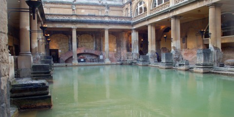 Roman Bath flames The Roman Great Bath