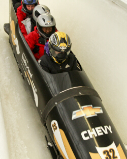 One of the top attractions at the Olympic Sports Complex is the bobsled experience.