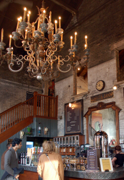 Balzac's Coffee, located in the Distillery District's old pump house. Credit: Julie Kalan