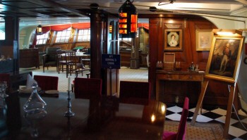 The Admiral's quarters aboard the HMS Victory