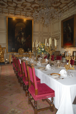 The lavish State Dining Room