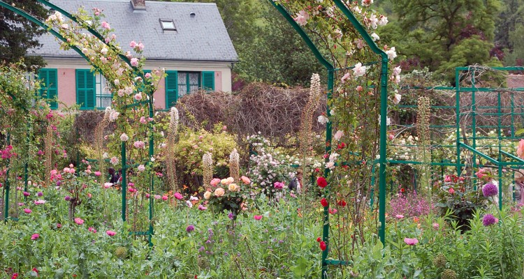 Each year 500,000 visitors walk the central path of Monet's Clos Normand flower garden Credit: All photos by Julie Kalan