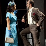 Nafeesa Monroe (as Rosaline) and Mark Bedard (as Berowne) in Love's Labour's Lost Photo: Kevin Sprague