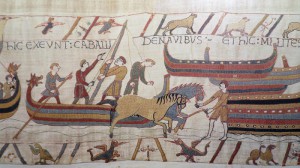 A scene from the 11th century Bayeux Tapestry  Photo by Julie Kalan