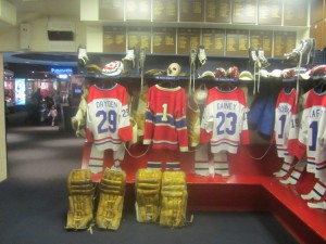 Hockey Hall of Fame replica of the Montreal Canadiens dressing room