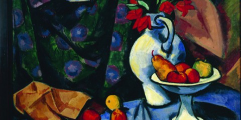 Still Life with Nude, Tile, and Fruit Max Pechstein
