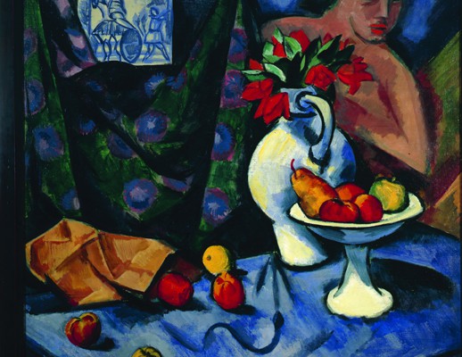 Still Life with Nude, Tile, and Fruit Max Pechstein