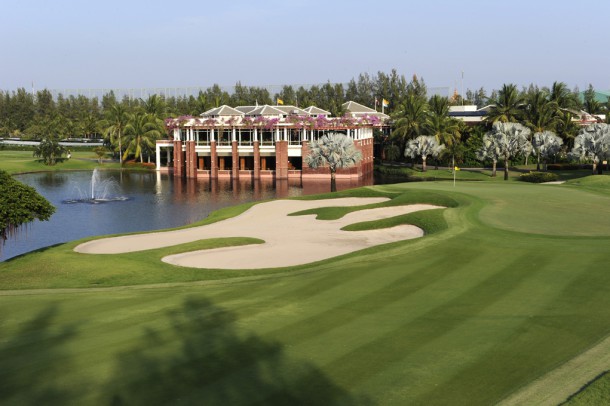 The 18th hole at the Siam Country Club Plantation 