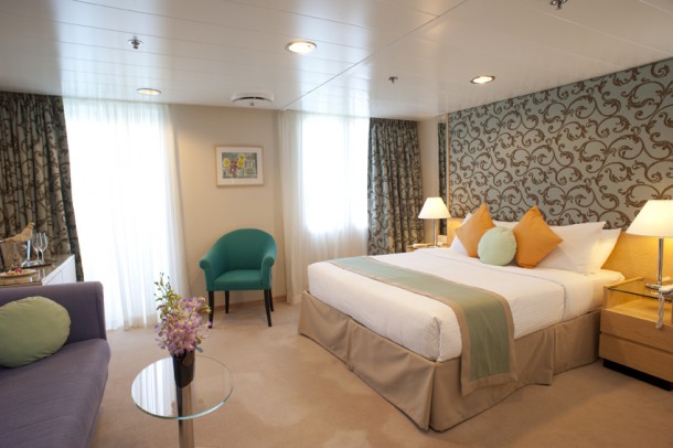 A balcony suite on the MV-Aegean Odyssey 