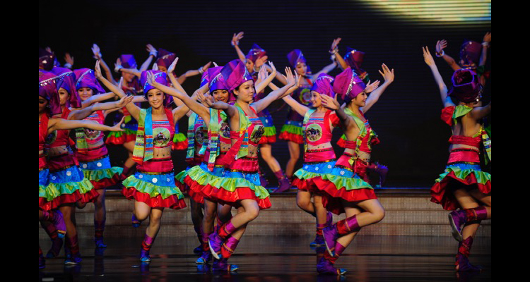 Chinese New Year show dancers