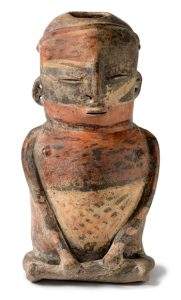 Funerary Vessel in Form of Seated Thinker, Colombia