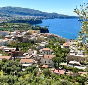 Amalfi coast in the port of Naples