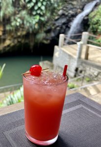 rum punch at Annandale Waterfall