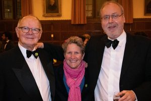 Judy Martin (centre) with I Medici di McGill’s founder and director, Ante L. Padjen (left) and deputy director, Tom Samek (right) - The Bell fund