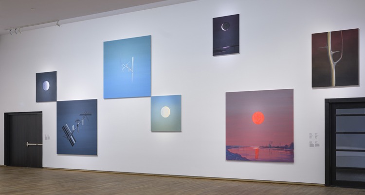 View of the exhibition Wanda Koop: WHO OWNS THE MOON.