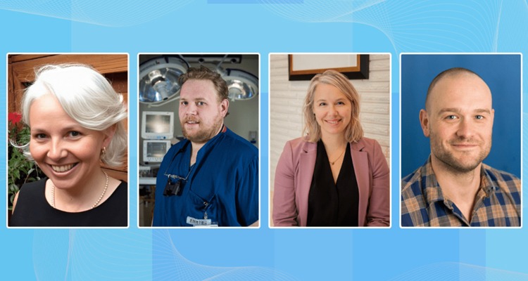 From left to right: Dr. Carolina Bottari, Dr. DJ Cook, Dr. Chantel Debert, and Dr. Sandy Shultz.