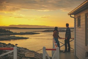 Guests enjoy the view from the Duvetnor lighthouse expansive observation decks