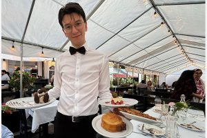 Duc de Lorraine General Manager Peter Maniatis serves up some decadent desserts.