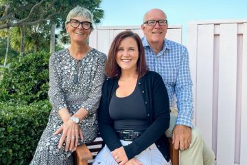 Sarah Cook with her parents, Norman and Lorena Cook.