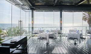 Panoramic ocean view from the Hotel Farol’s dining room