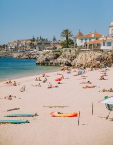 Beach scene in Cascais