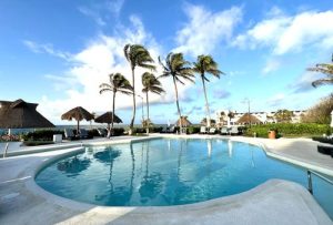 One of several swimming pools at Hard Rock Hotel Riviera Maya 