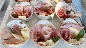 Charcuterie appetizer cups served at FARO restaurant