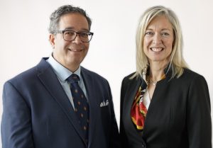 Jeff J. Shamie, President and CEO of the Cedars Cancer Foundation Stephanie Riddell, President and CEO of the Montreal General Hospital Foundation