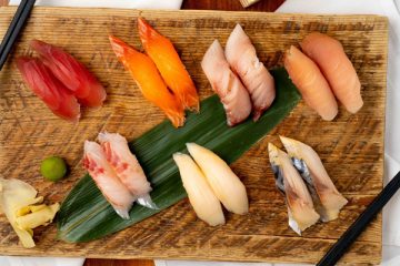 The seven piece nigiri at Kyo Bar Japonais