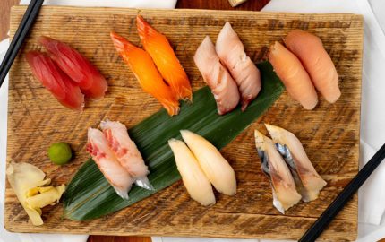 The seven piece nigiri at Kyo Bar Japonais