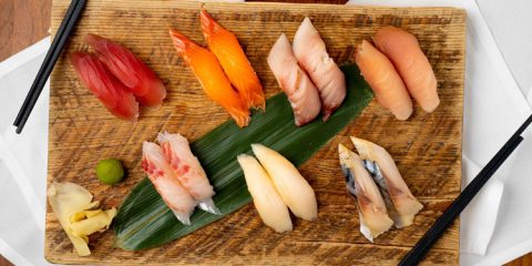 The seven piece nigiri at Kyo Bar Japonais