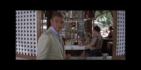 A scene set in the British Colonial Hotel in Nassau with Sean Connery in Never Say Never Again