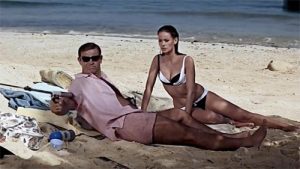 A scene with Sean Connery and Claudine Auger in Thunderball (1965)