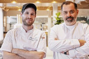 Mama C Chefs Anastasios Roussis (left) and Michalis Merzenis