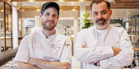 Mama C Chefs Anastasios Roussis (left) and Michalis Merzenis