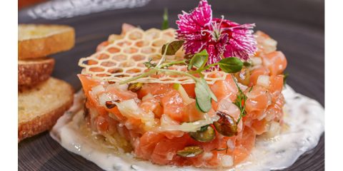 The salmon tartare at COMMODORE.