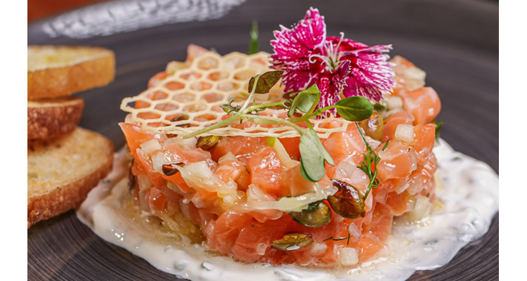 The salmon tartare at COMMODORE.