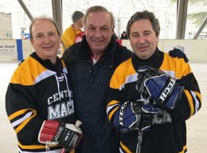 Michael and Jonathan with the late Guy Lafleur at a Cedars Cancer fundraiser event