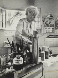 Joyce Wieland in Her Studio