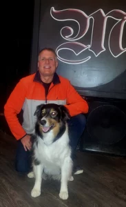 Macallan’s Pub  Owner Wayne Blunt, seen here with his mascot ‘Finley’